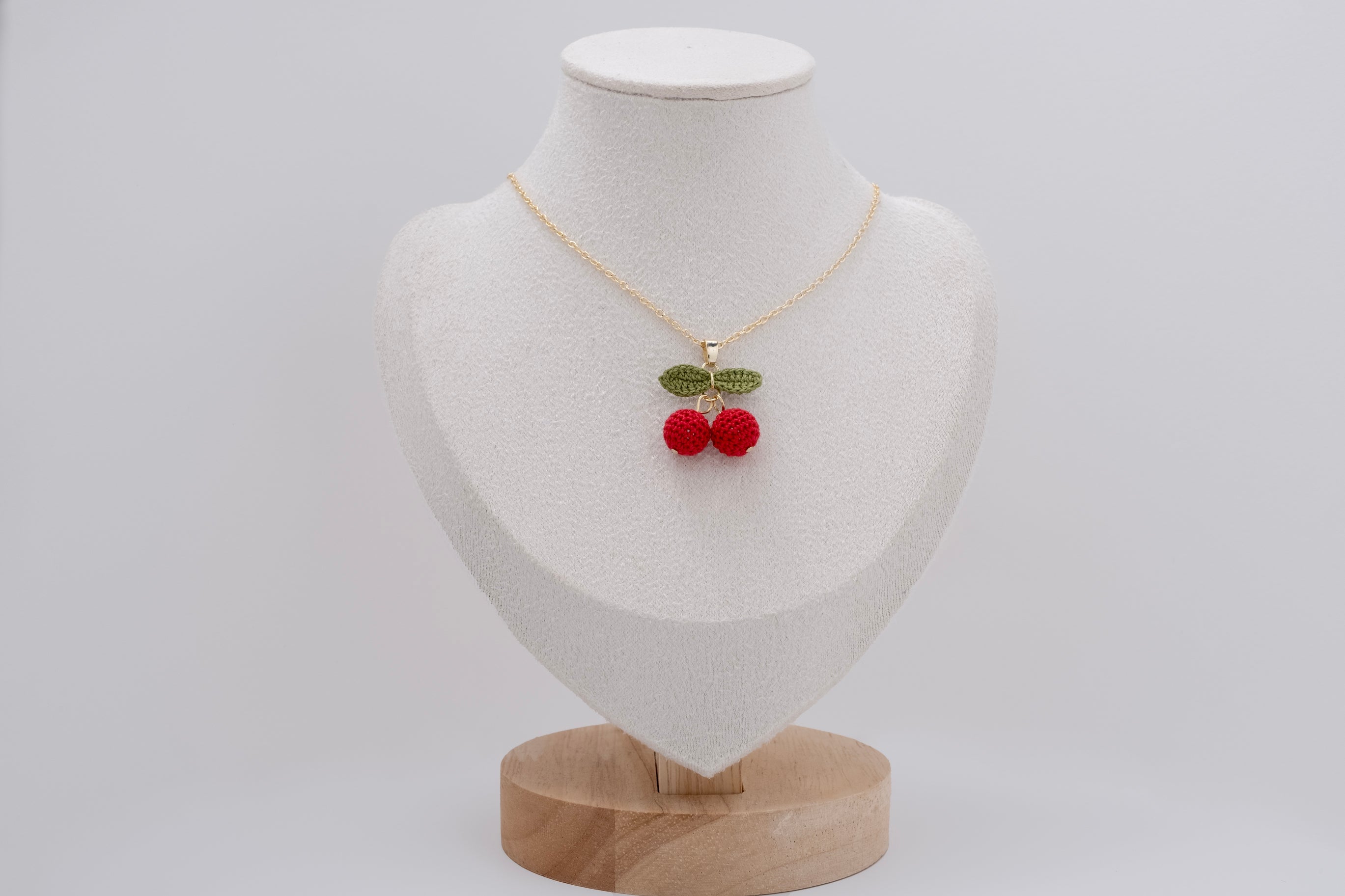 Cherry Micro Crochet Necklace