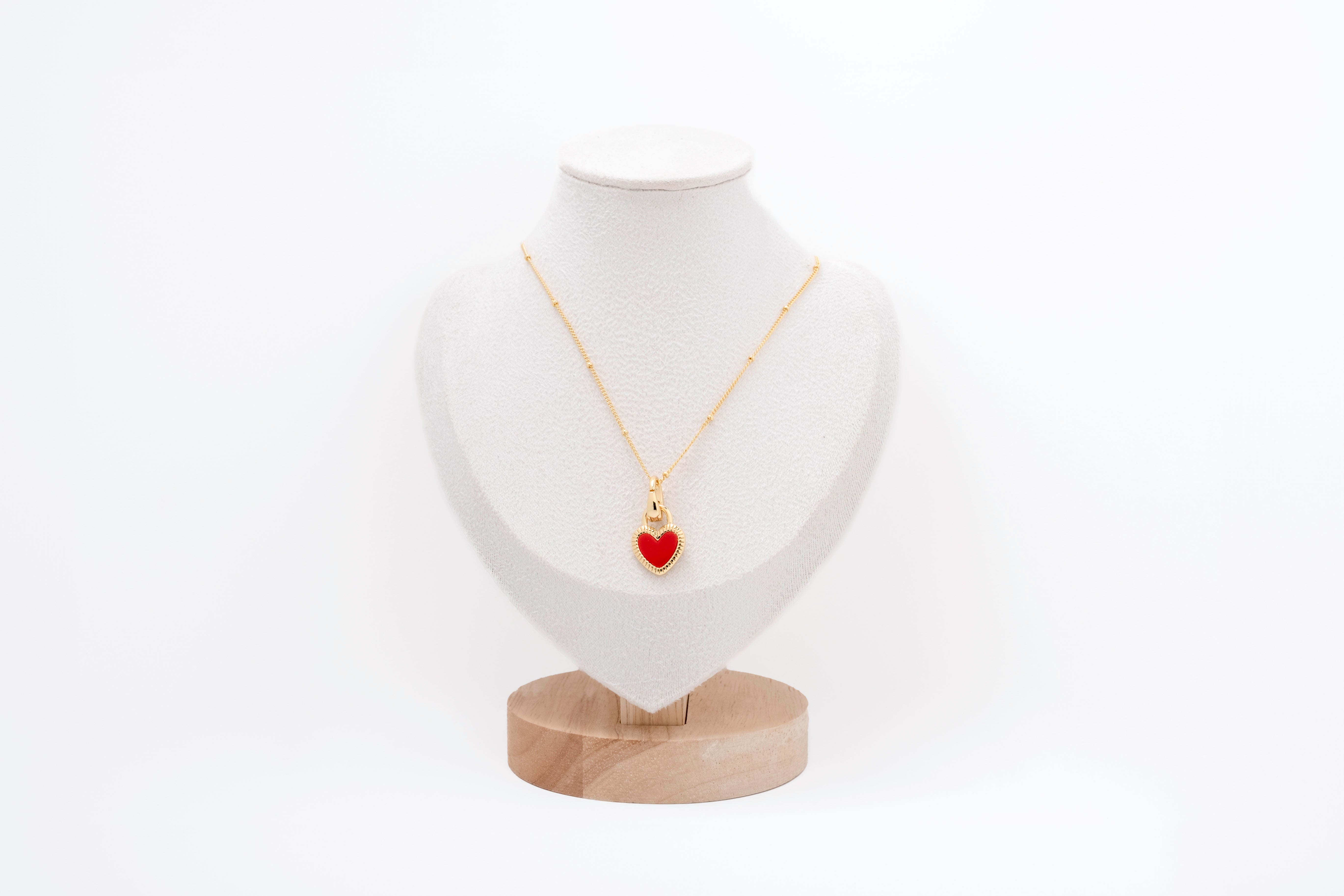 Love Lock: Gold Heart Charm Necklace