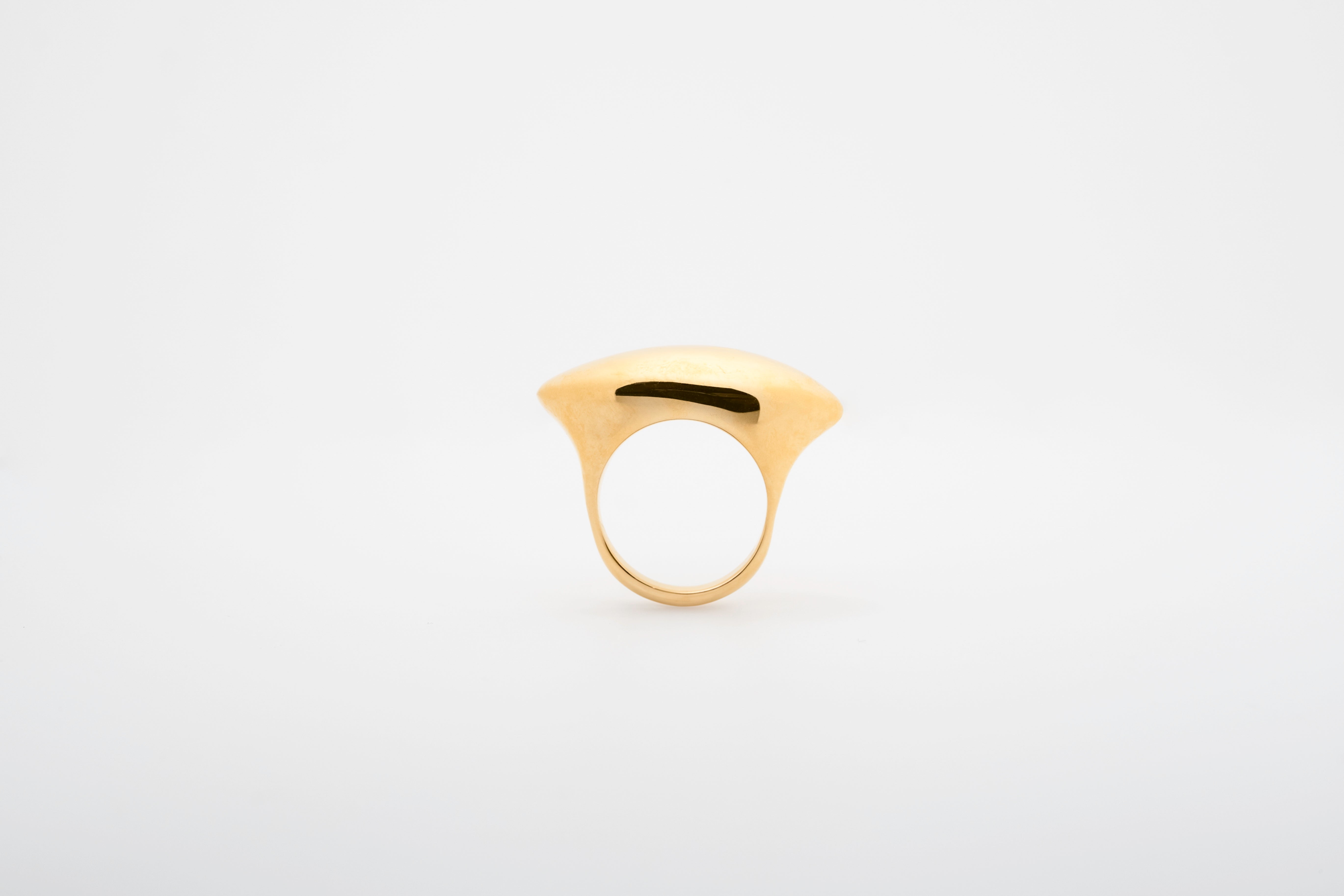 Golden Pebble: Gold-Plated Ring