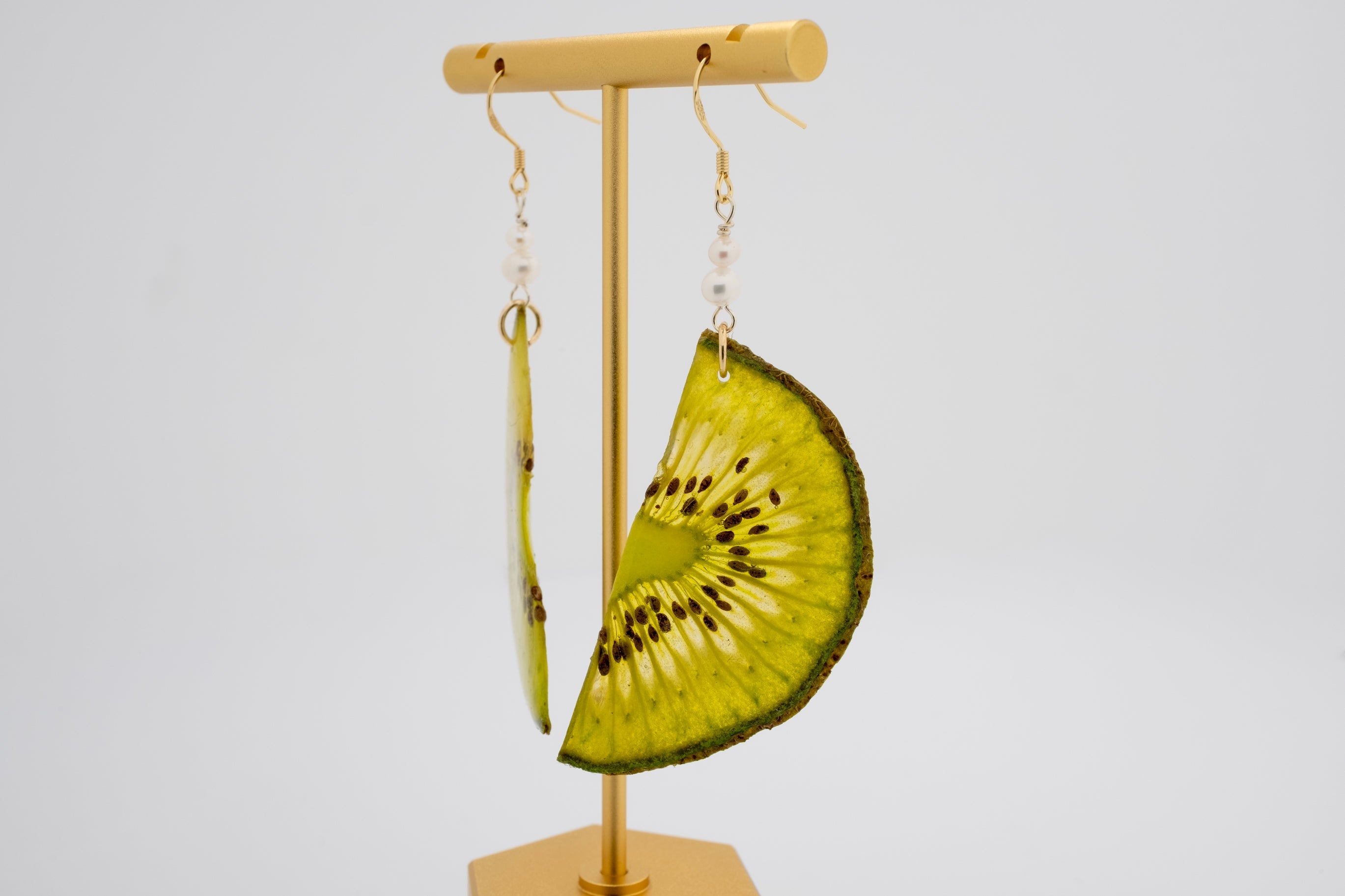 Tropical Twist: Kiwi Dangle Earrings