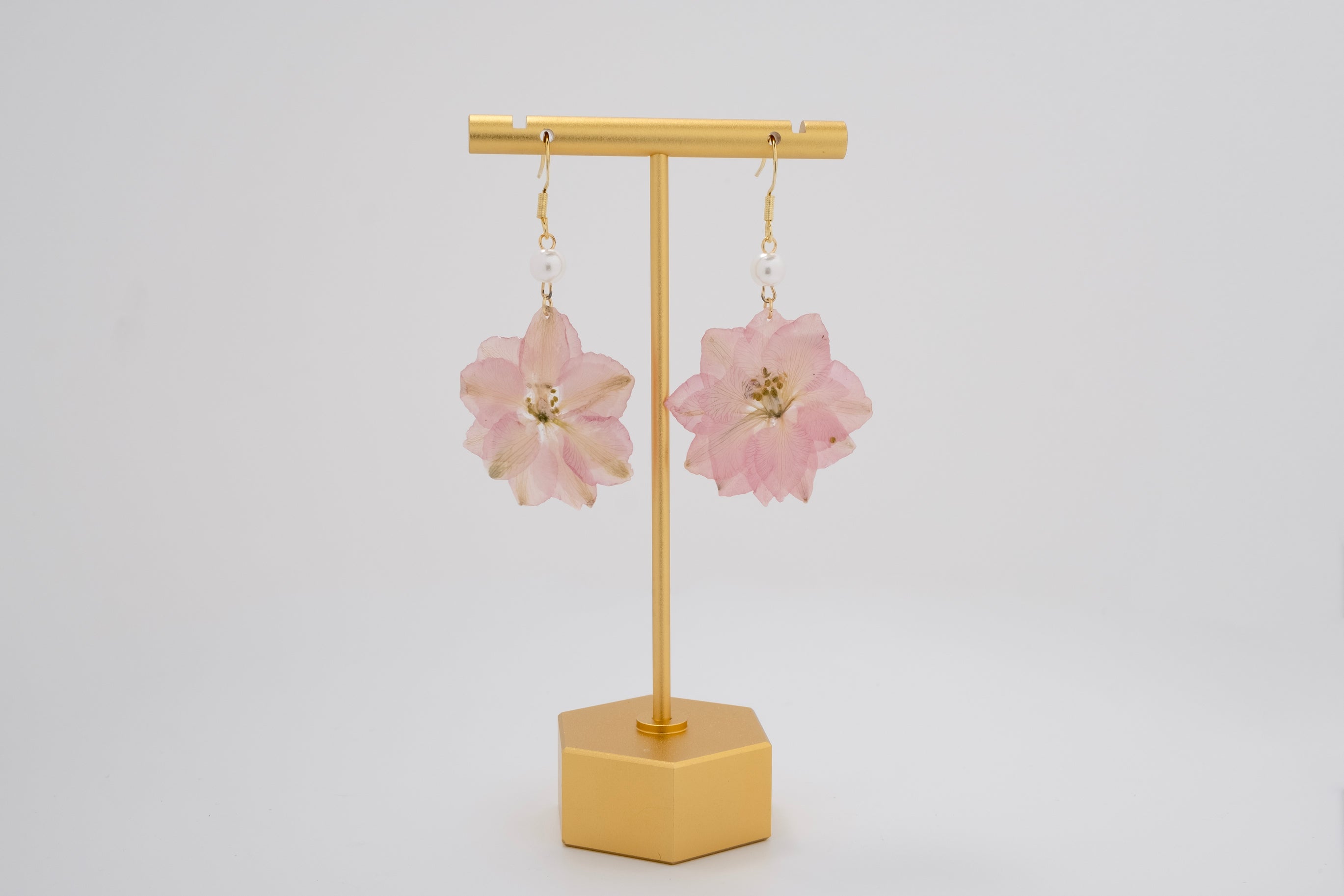 Garden Romance: Soft Pink Flower Dangles