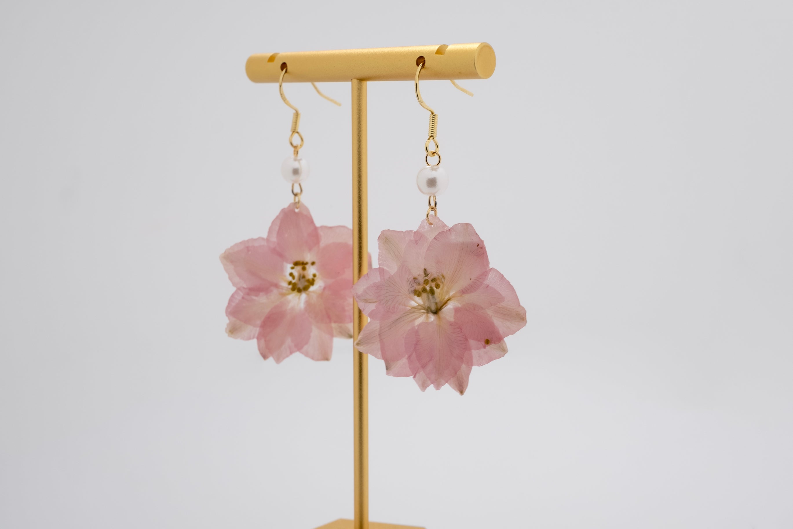 Garden Romance: Soft Pink Flower Dangles