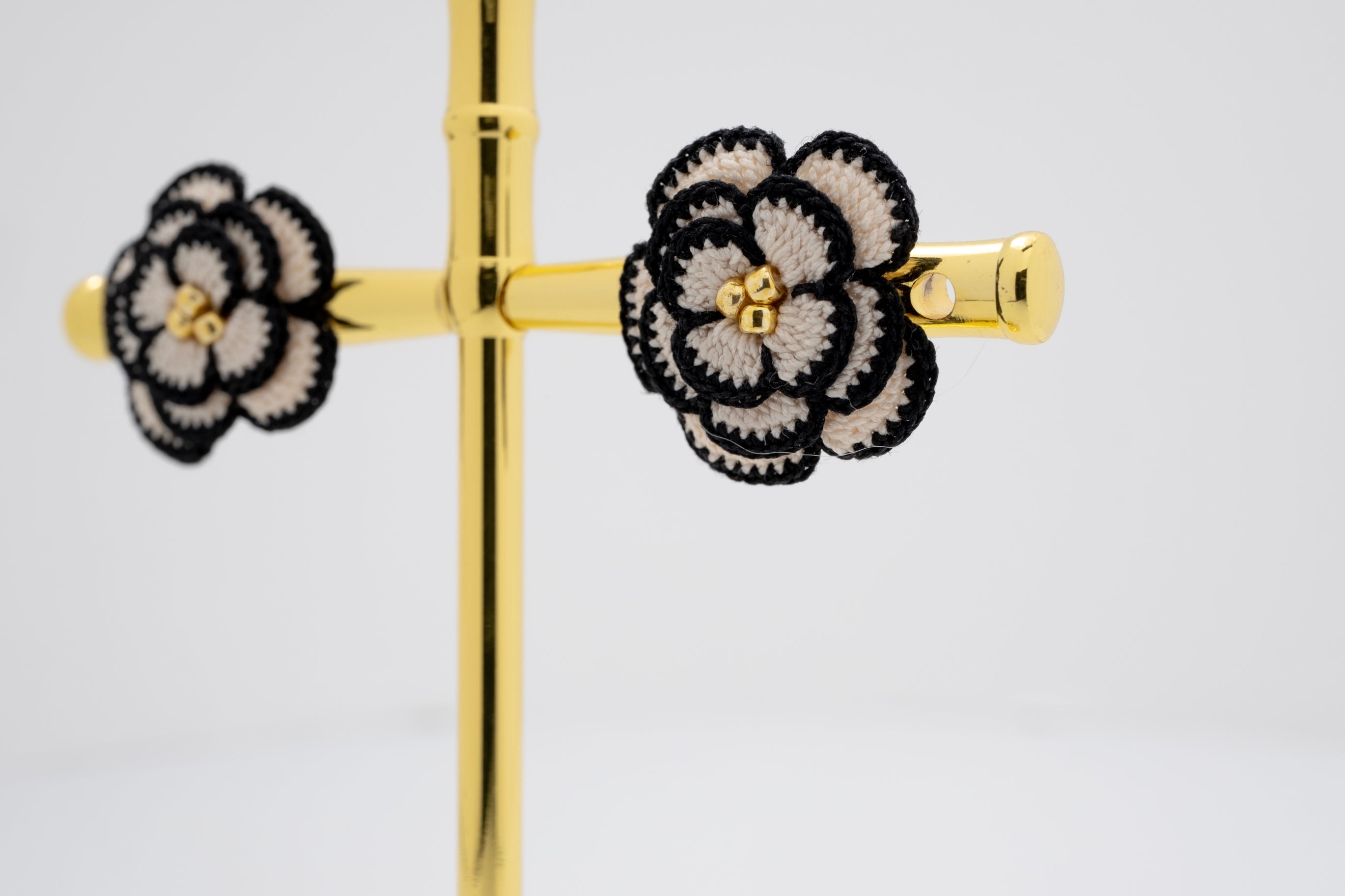 Parisian Bloom: Crochet Flower Studs