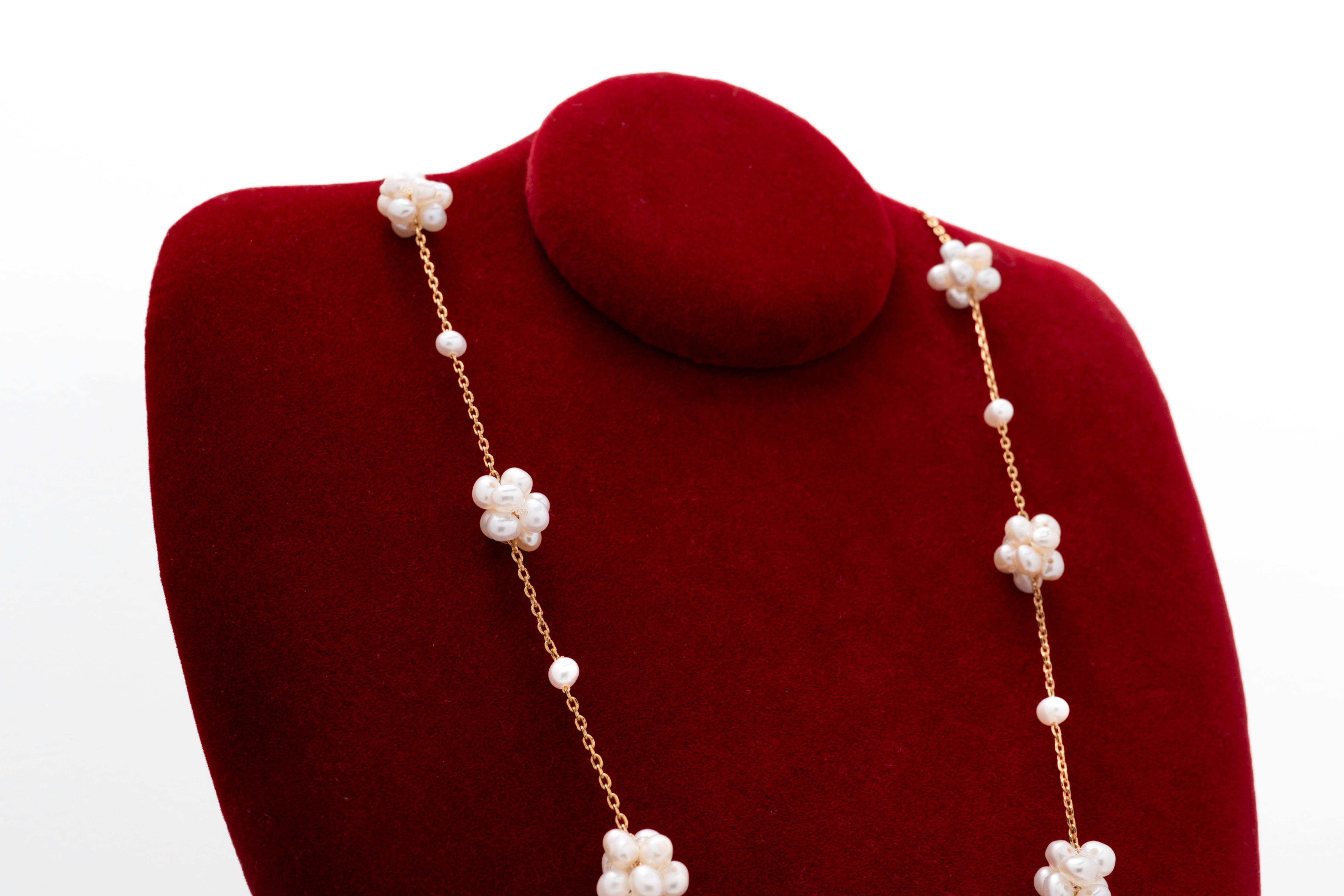 Pearl Blossom: Freshwater Pearl Cluster Necklace