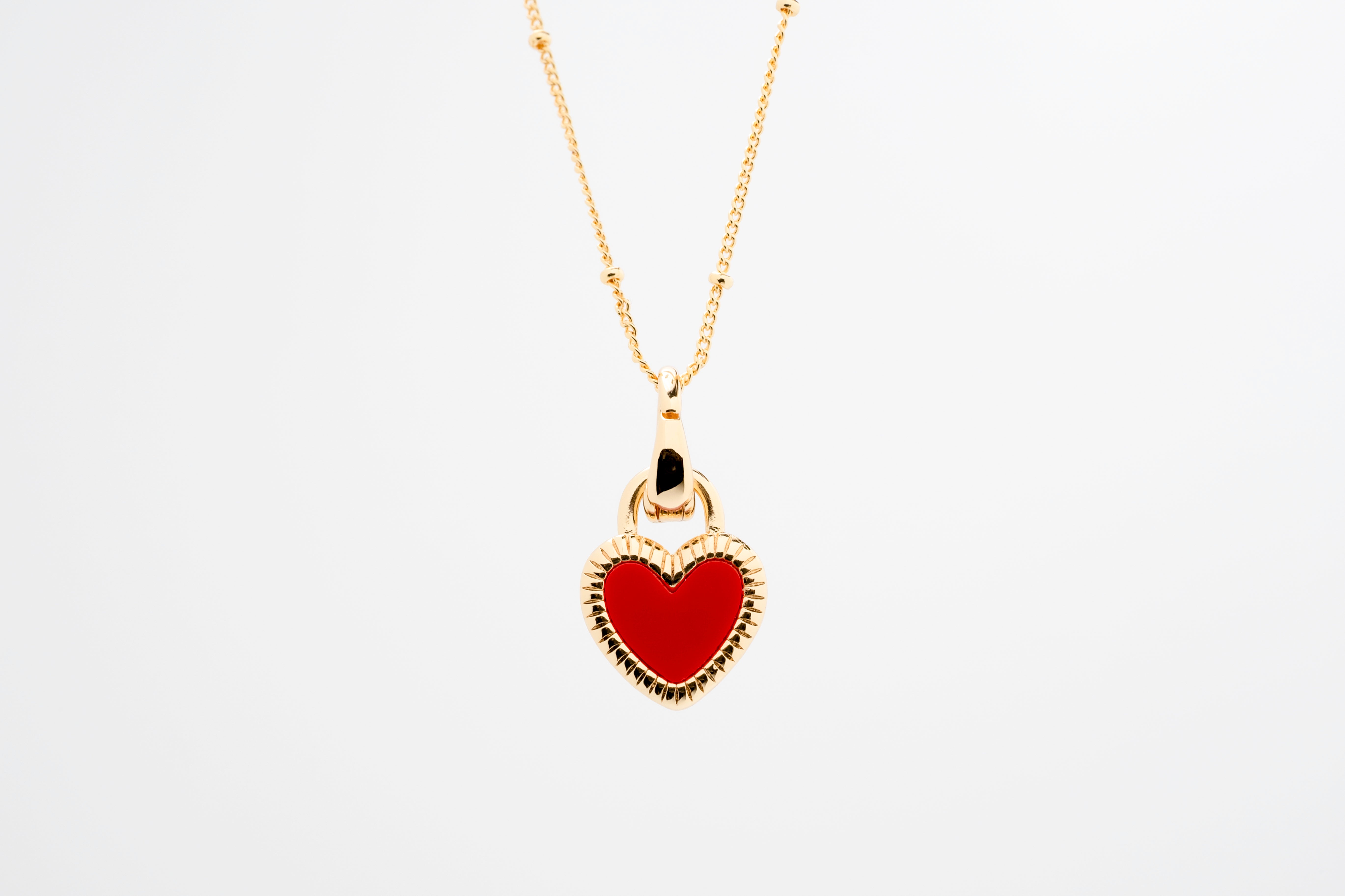 Love Lock: Gold Heart Charm Necklace
