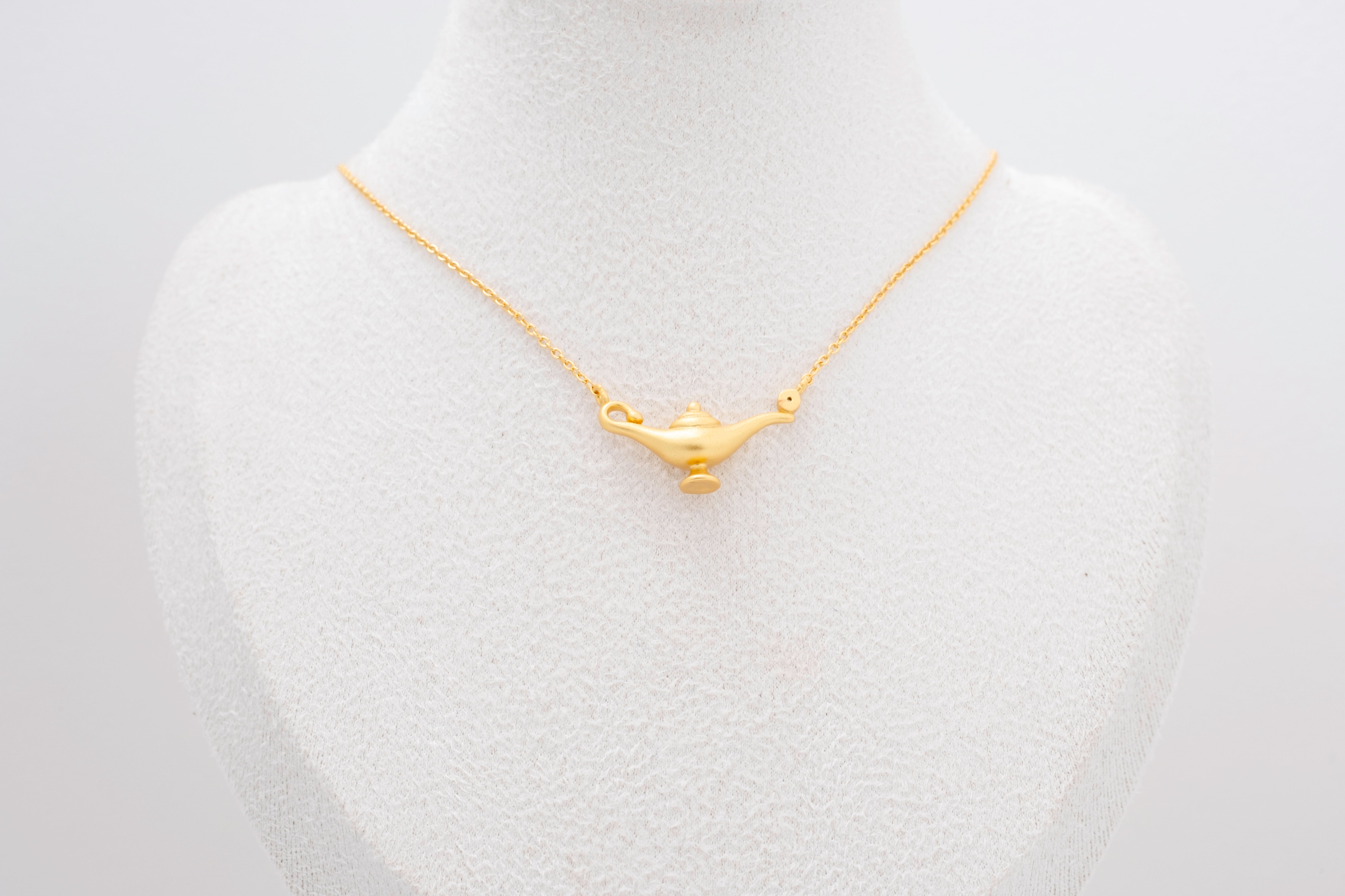 Wishbound: Gold Magic Lamp Necklace