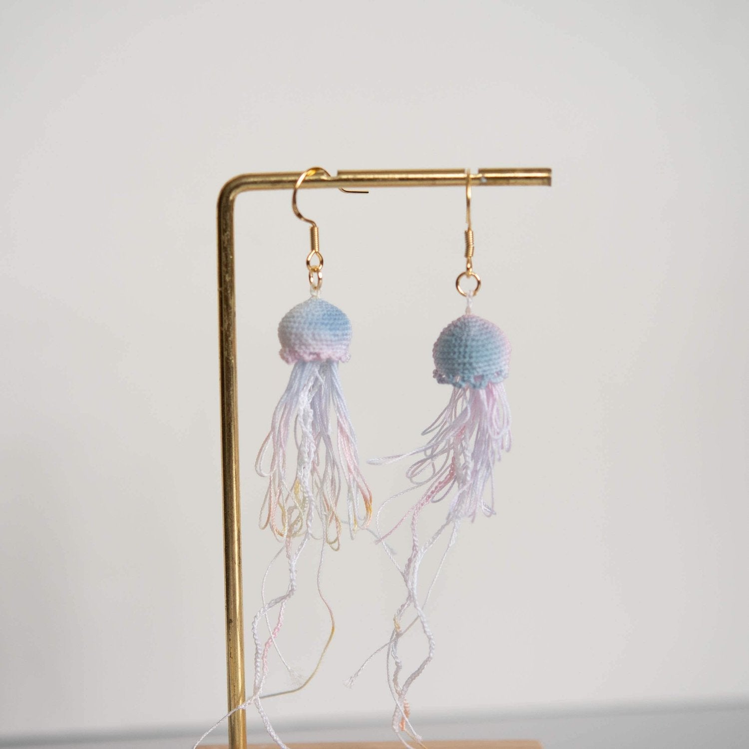 Micro Crochet Jellyfish Earrings